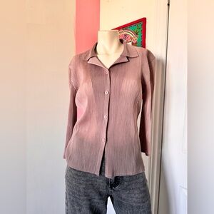 Brown Button-Up Blouse